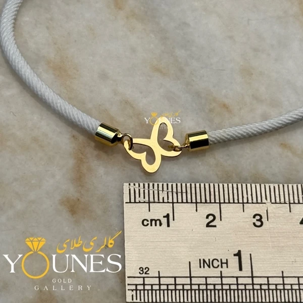 دستبند پروانه طلا لیزری